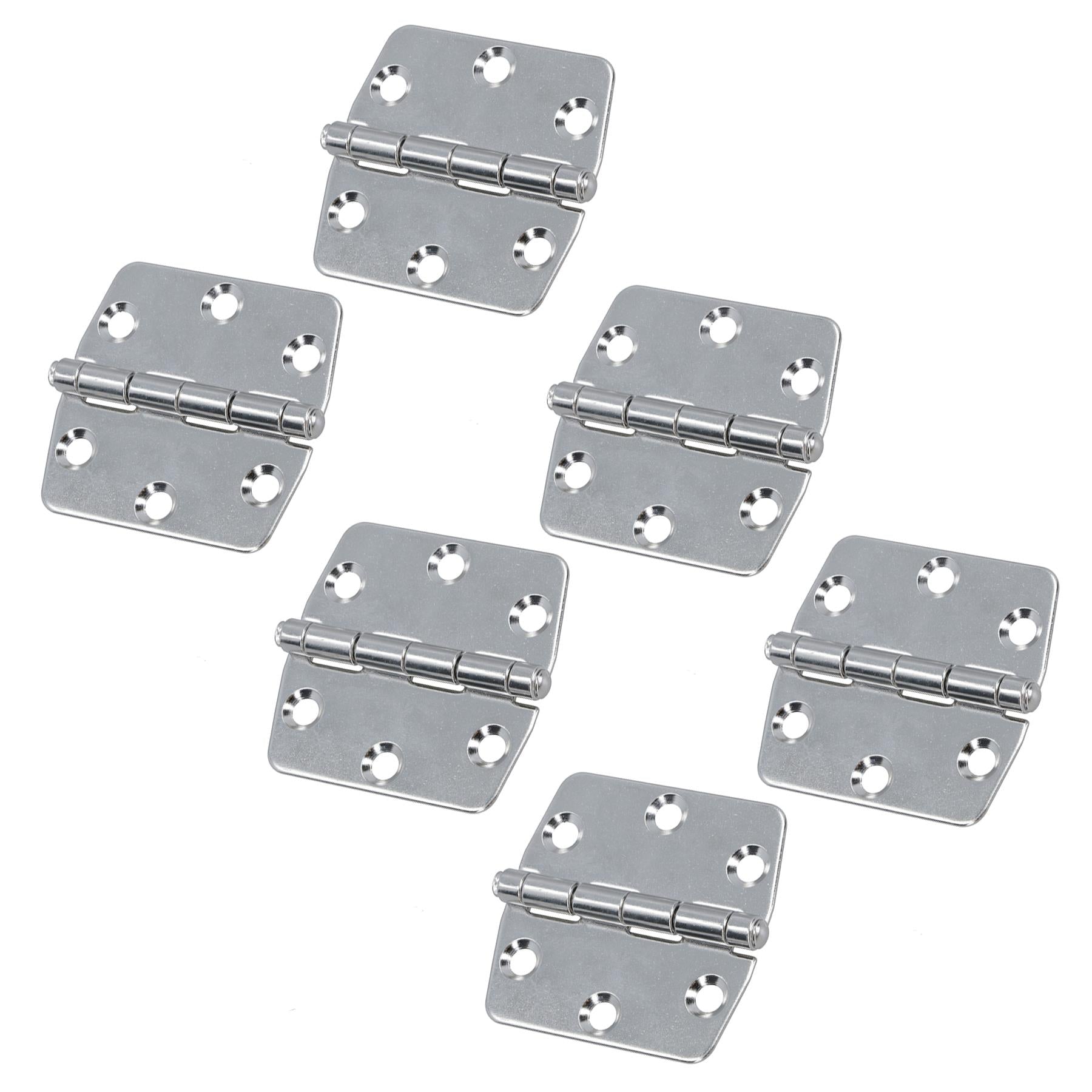 Polished Butterfly Door Hinge Stainless Steel 75mm x 73mm 316 Marine Cabin