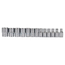 1/4" Drive Torque Wrench 5 - 25 Nm + Metric 6 Sided Shallow Sockets 4 - 14mm