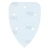 100 x Hook And Loop Detail Sanding Pads Discs 140mm Triangular 60 Grit Coarse