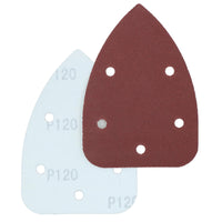 Hook And Loop Detail Sanding Pads Discs 140mm Triangular Mixed Grit 120 Pack