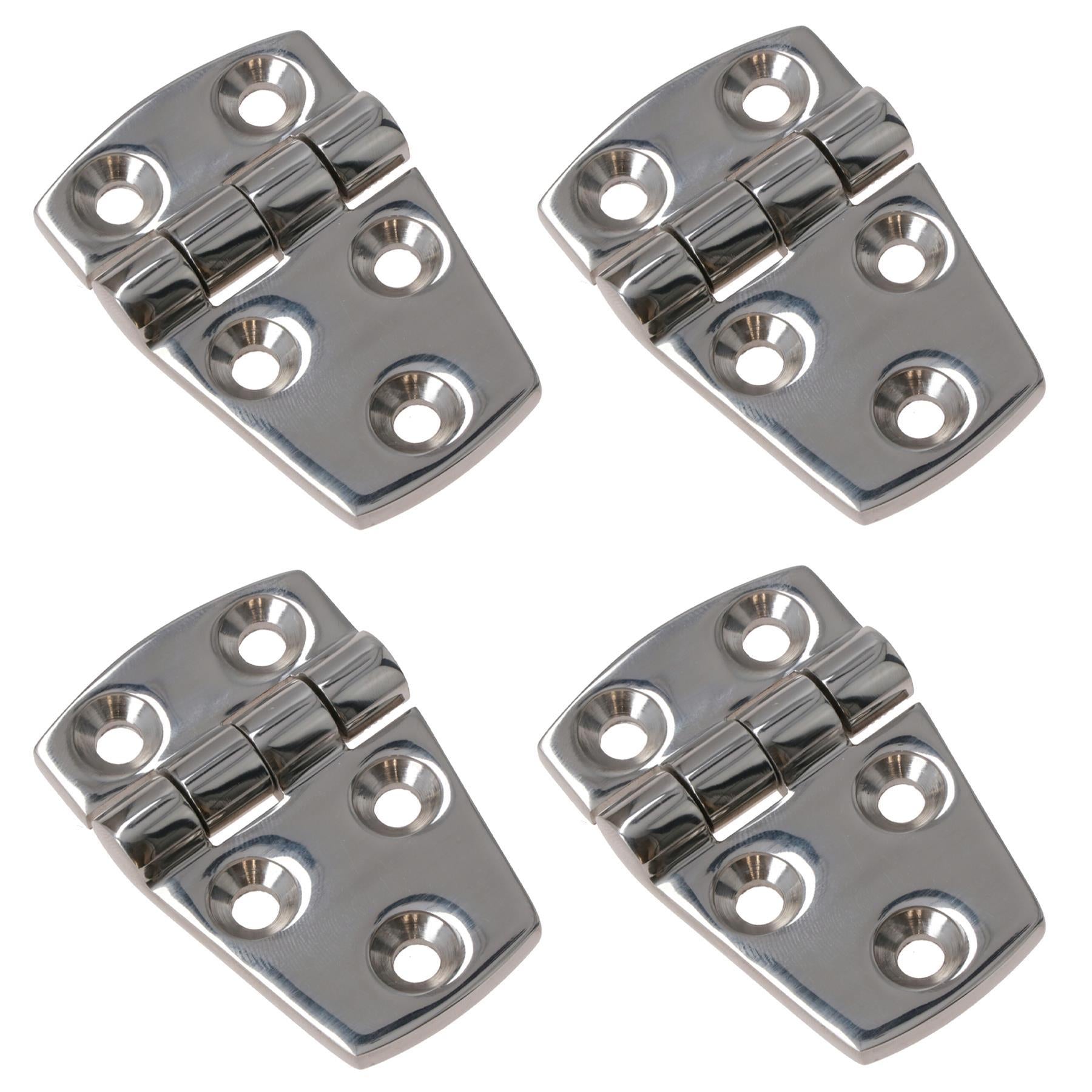 Polished Door Hinge Stainless Steel 56mm x 38mm 316 Marine Cabin Hatch