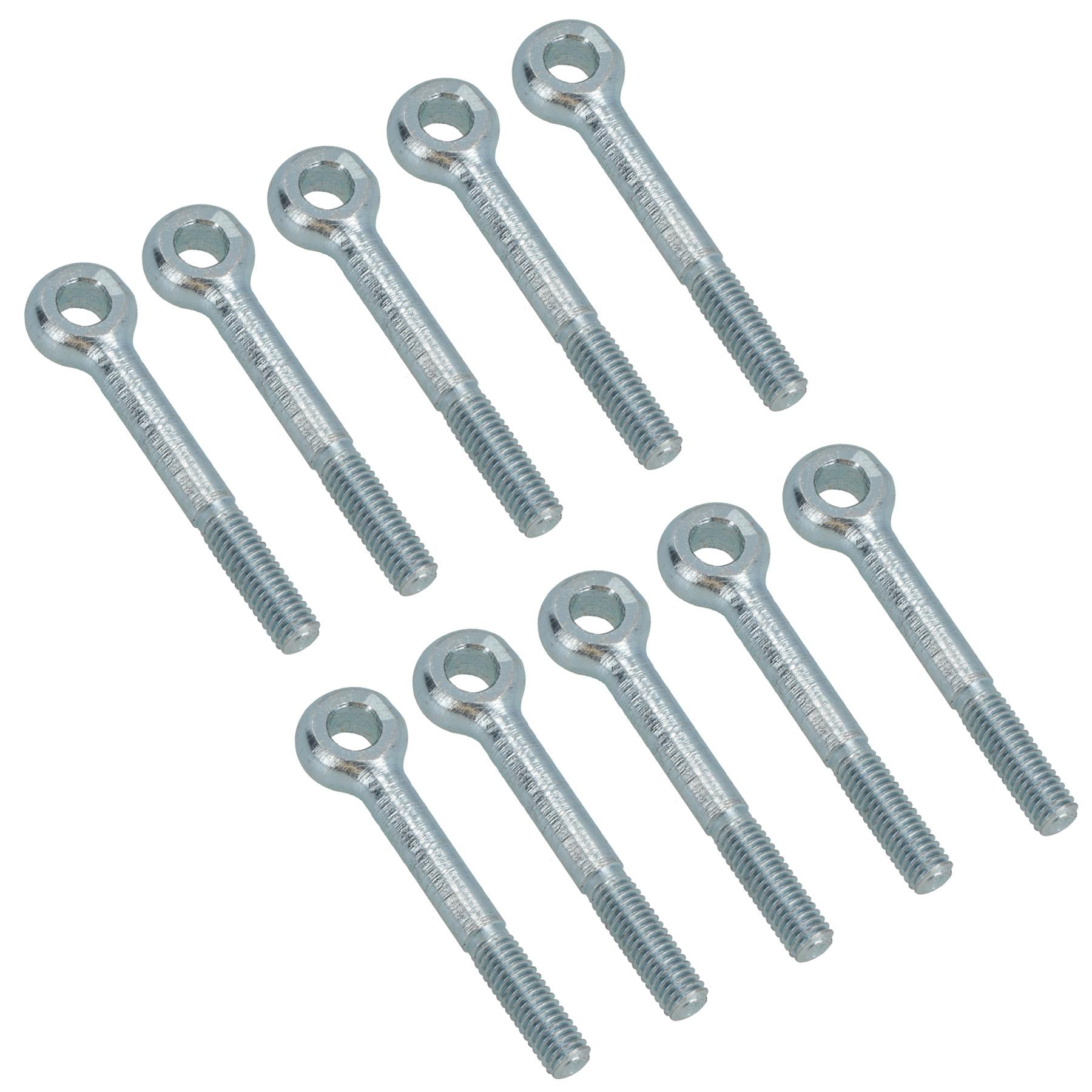 M6 50mm Eye Bolt Single Bolt Zinc Plated Threaded Rings DIN444 Catenary Wire