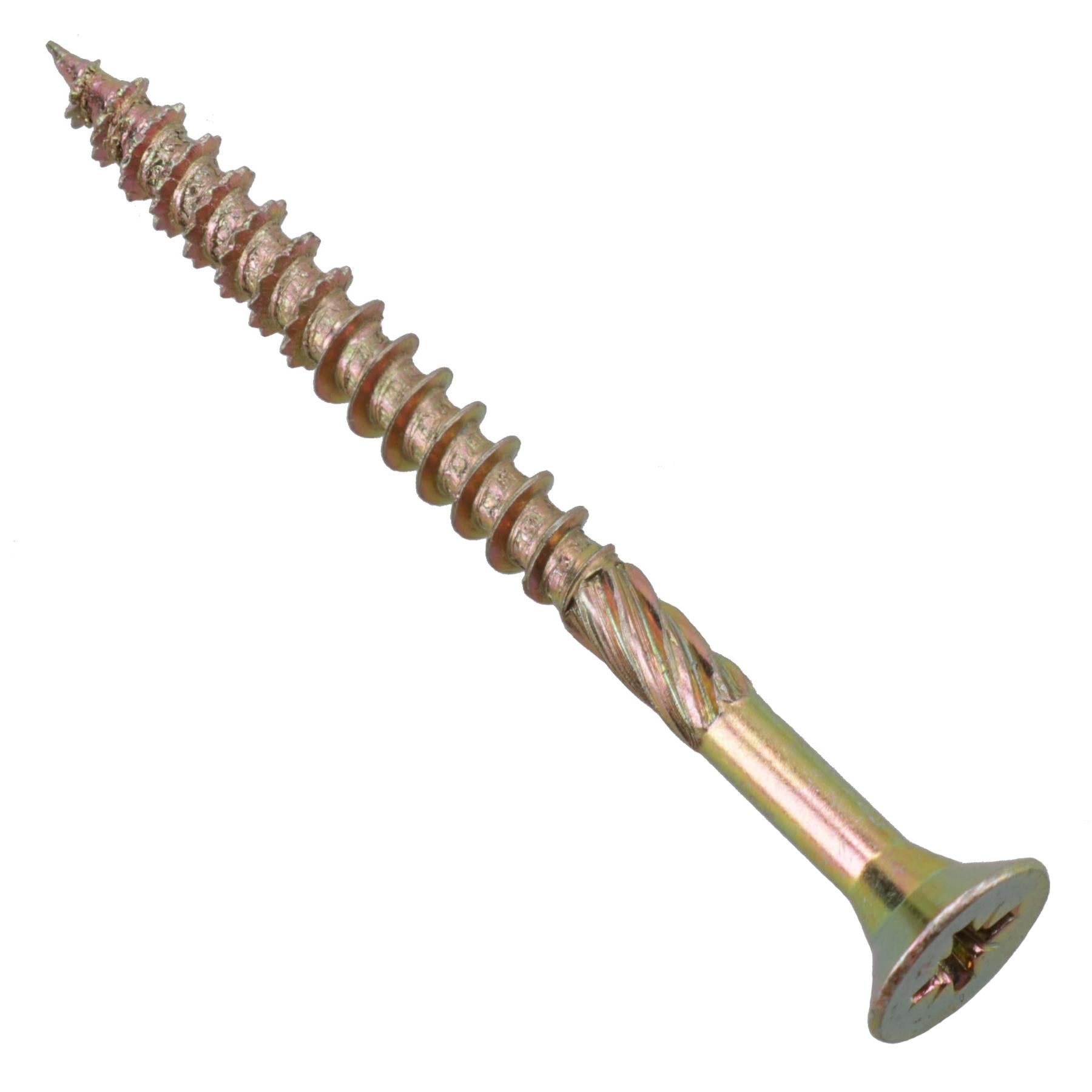 Countersunk Wood Screws 5.0 x 60mm Serrated Edge Prevent Splitting PZ2