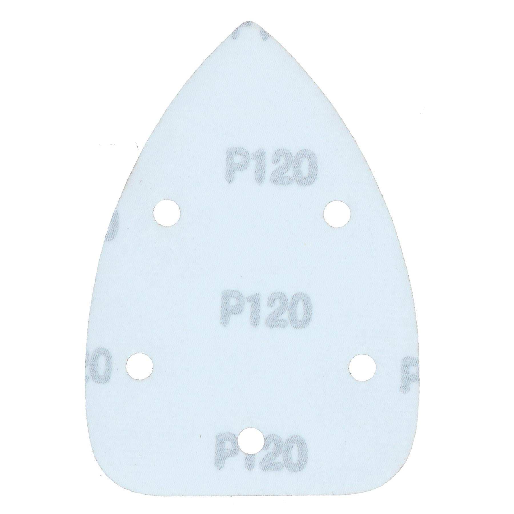 Hook And Loop Detail Sanding Pads Discs 140mm Triangular 120 Grit Fine 200pc