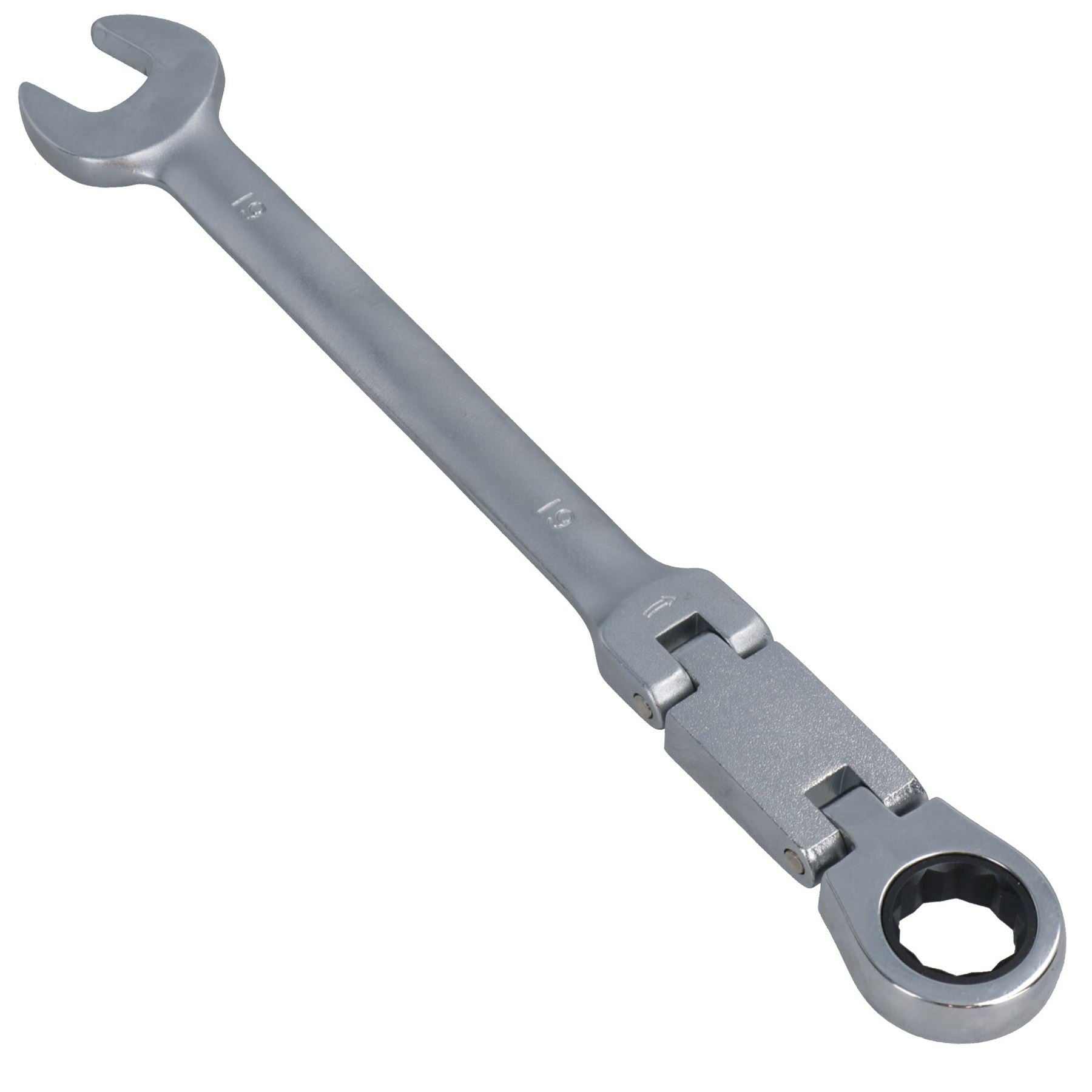 Metric Double Jointed Flexi Ratchet Combination Spanner Wrench 72 Teeth