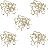 1 Inch / 25mm Cup Hook Screws Picture Curtain Hangers Fasteners Brass Coated