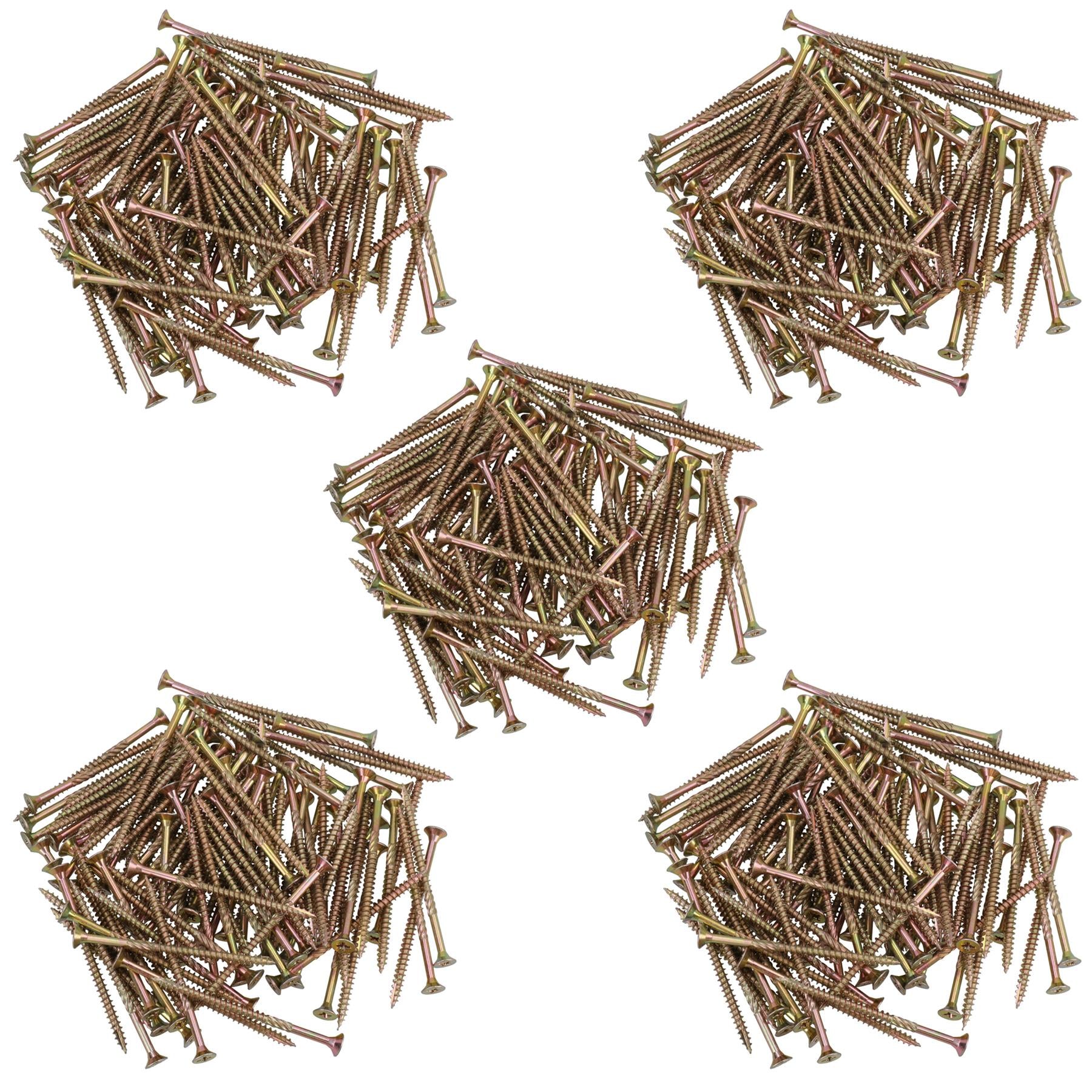 Countersunk Wood Screws 5.0 x 80mm Serrated Edge Prevent Splitting PZ2