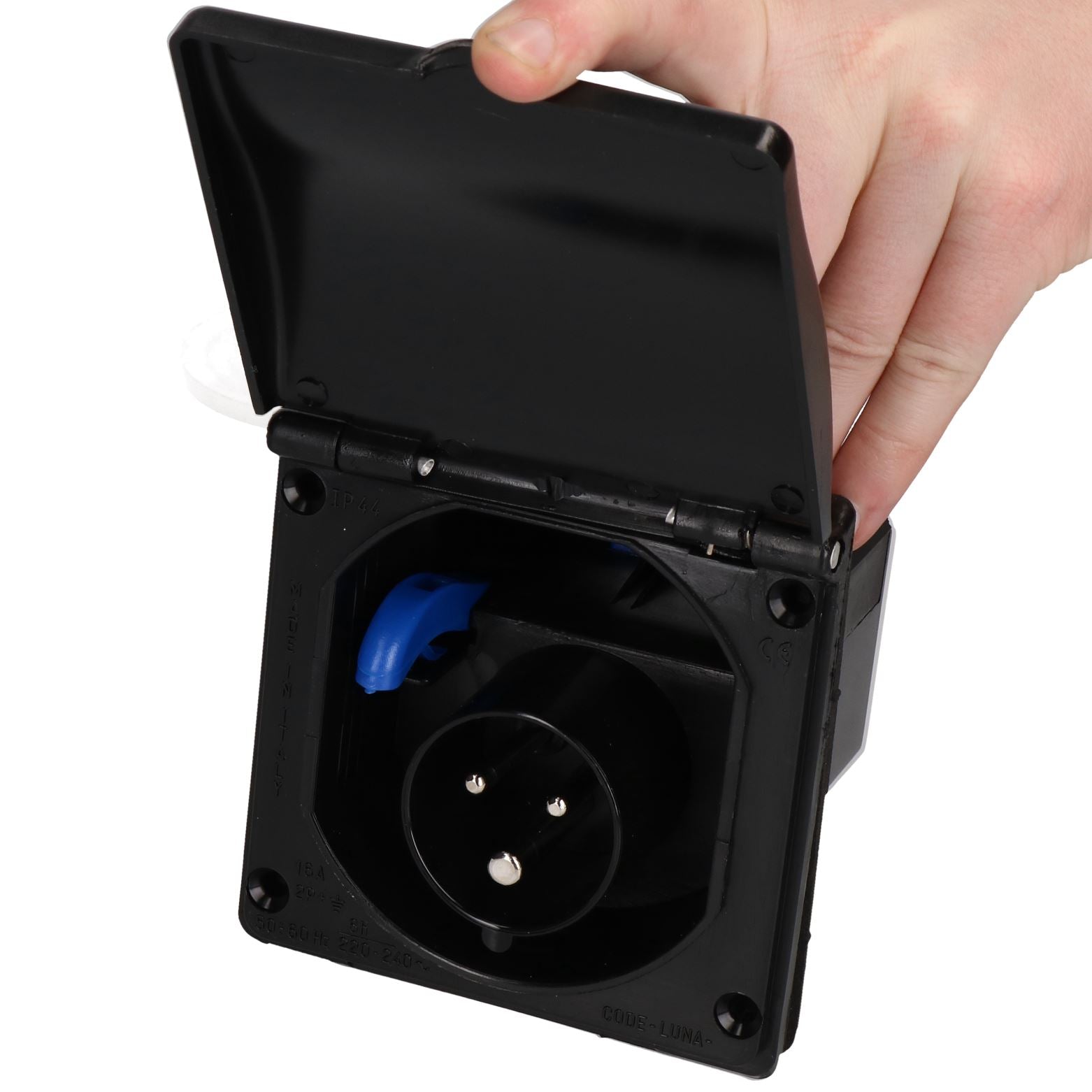 10 Pack 230v Mains 16A Flush Inlet Socket Black Caravan Motorhome Trai ...