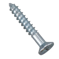4mm x 25mm PZ2 Countersunk Wood Screws Fasteners with Raw Plugs