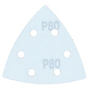 100 Hook Loop Delta Sanding Abrasive Discs Pads 93mm Triangle 80 Grit Medium