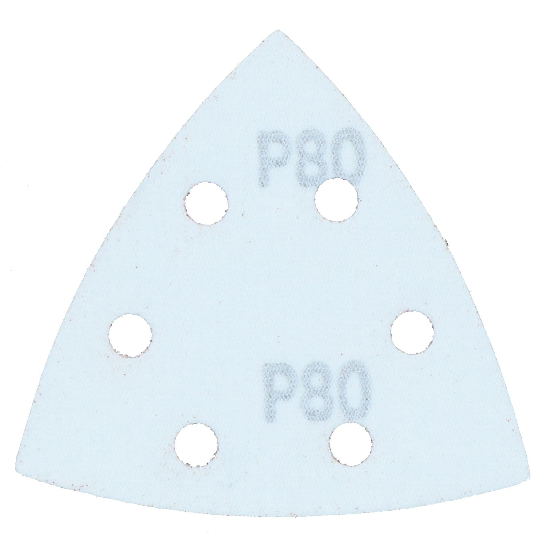 100 Hook Loop Delta Sanding Abrasive Discs Pads 93mm Triangle 80 Grit Medium