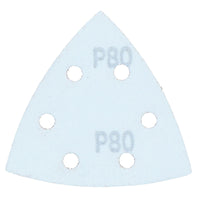 100 Hook Loop Delta Sanding Abrasive Discs Pads 93mm Triangle 80 Grit Medium