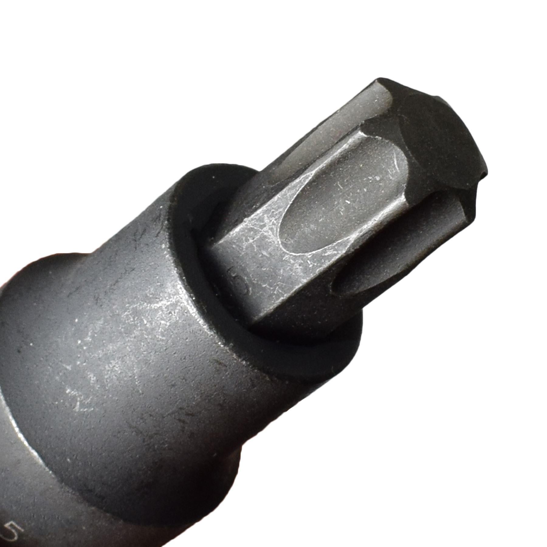 T55 x 53mm 1/2" Drive Short Impact Impacted Torx / Star Male Socket By Bergen