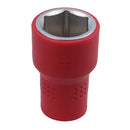 1/2in drive VDE Insulated Shallow Metric Socket 6 Sided Single Hex 1000 V