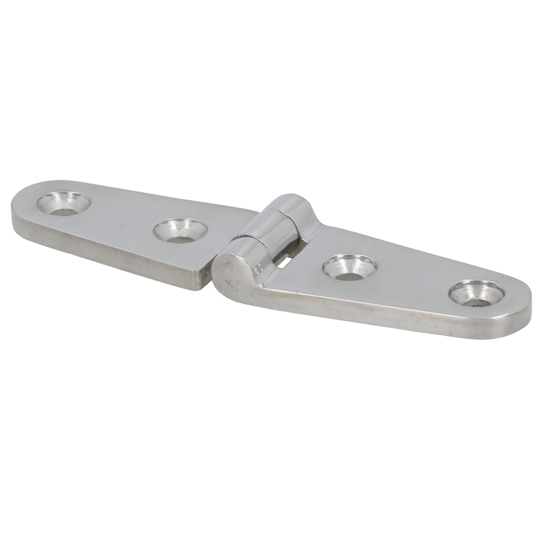 Polished Door Strap Hinge Stainless Steel 27mm x 103mm 316 Marine Cabin