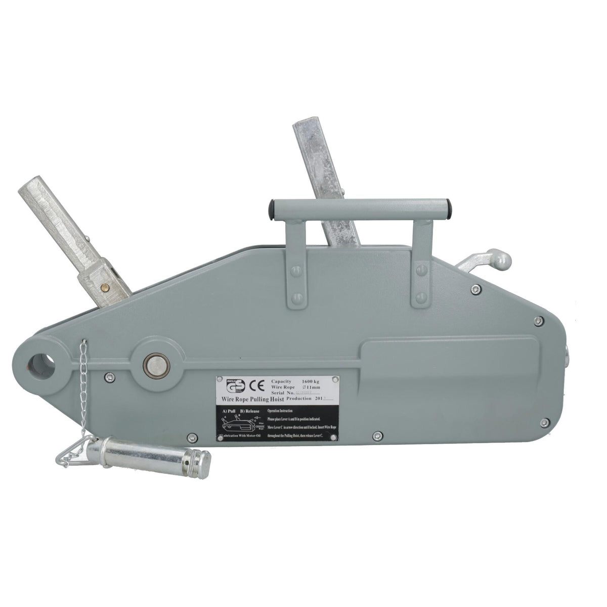 Wire Rope Turfer Manual Cable Puller Hand Winch Lifter Mover Turfer Hoist 1600kg 20m Wi ...