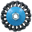 4" Twist Knot Bevel Wire Brush Rust Paint Removal for 4-1/2” Angle Grinders