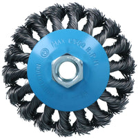 4" Twist Knot Bevel Wire Brush Rust Paint Removal for 4-1/2” Angle Grinders