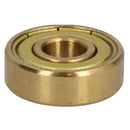 8pk Gold Precision Skateboard Bearings ABEC 7 Low Friction & Maintenance Free