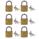 Heavy Duty 38mm Iron Brass Coated Padlock Security Lock Secure 3 Keys