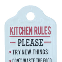 Kitchen Rules Sign Plaque Metal Wall Door House Home Pantry Dinning Room