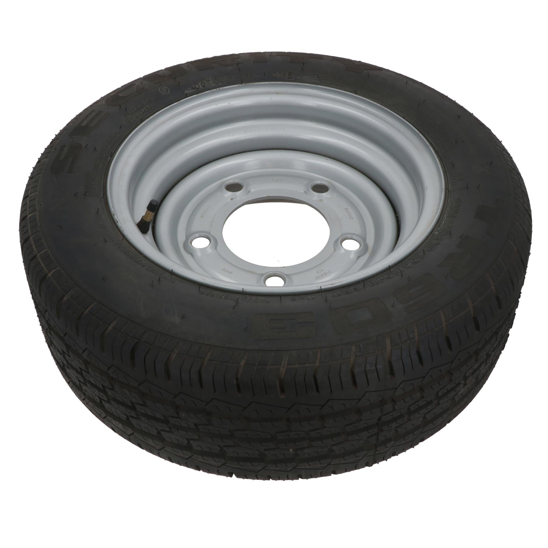 Trailer Wheel & Tyre 185/60R12 5 Stud 6.5in PCD 115mm Centre Hole