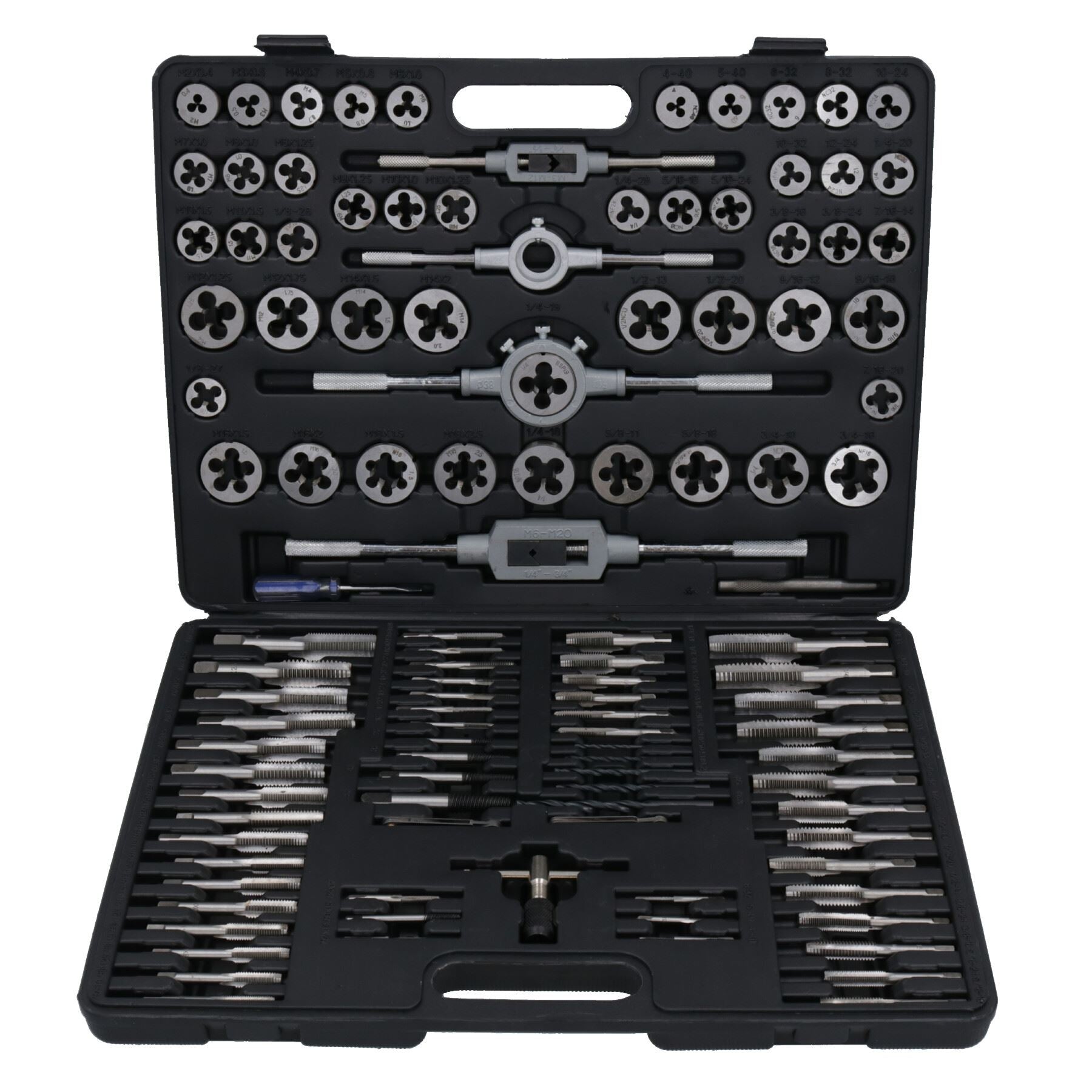 115pc Metric MM + Imperial UNF UNC Pipe Thread Tap and Die Rethreader Set