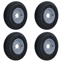 4.80 x 8 / 400 x 8 Inch Trailer Wheel + Tyre 4 Stud 4” PCD 4 Ply 265kg Max Load