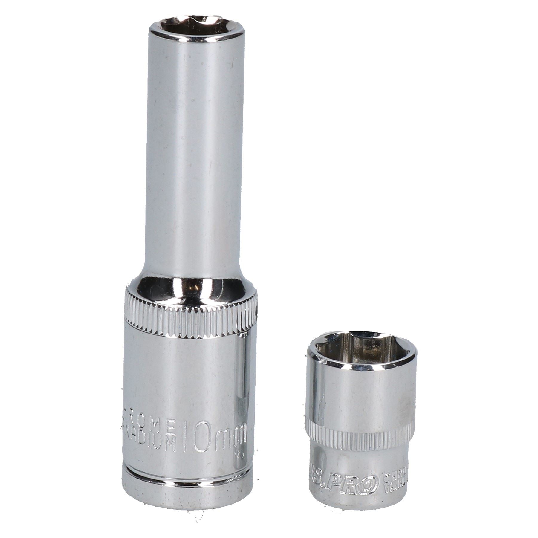 6 x 10mm + 6 x 13mm Metric Mixed Drive 6 Sided Single Hex Deeps Socket 12pc
