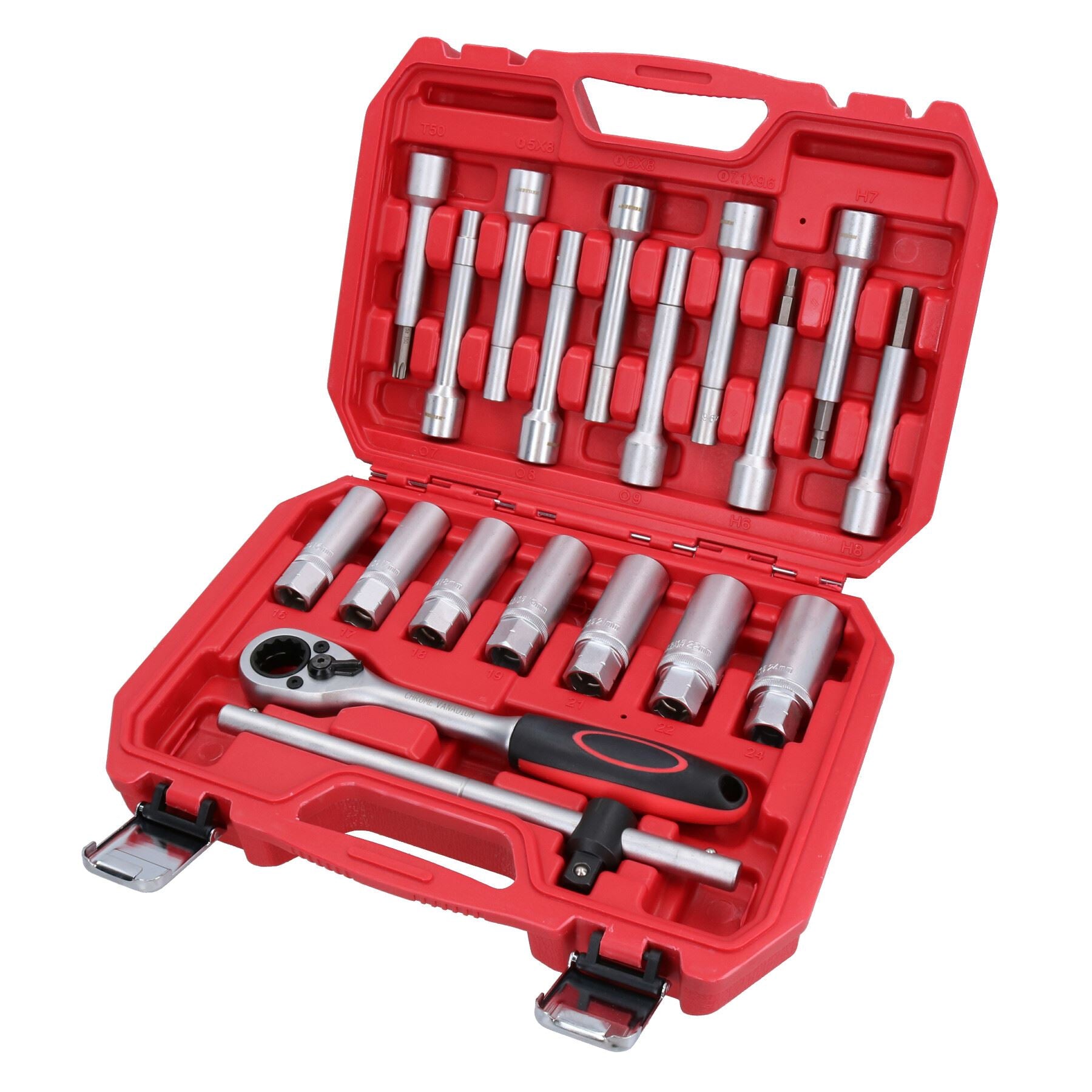 Shock Absorber Suspension Strut Nuts Remover + Installer 18pc Kit 1/2" Drive