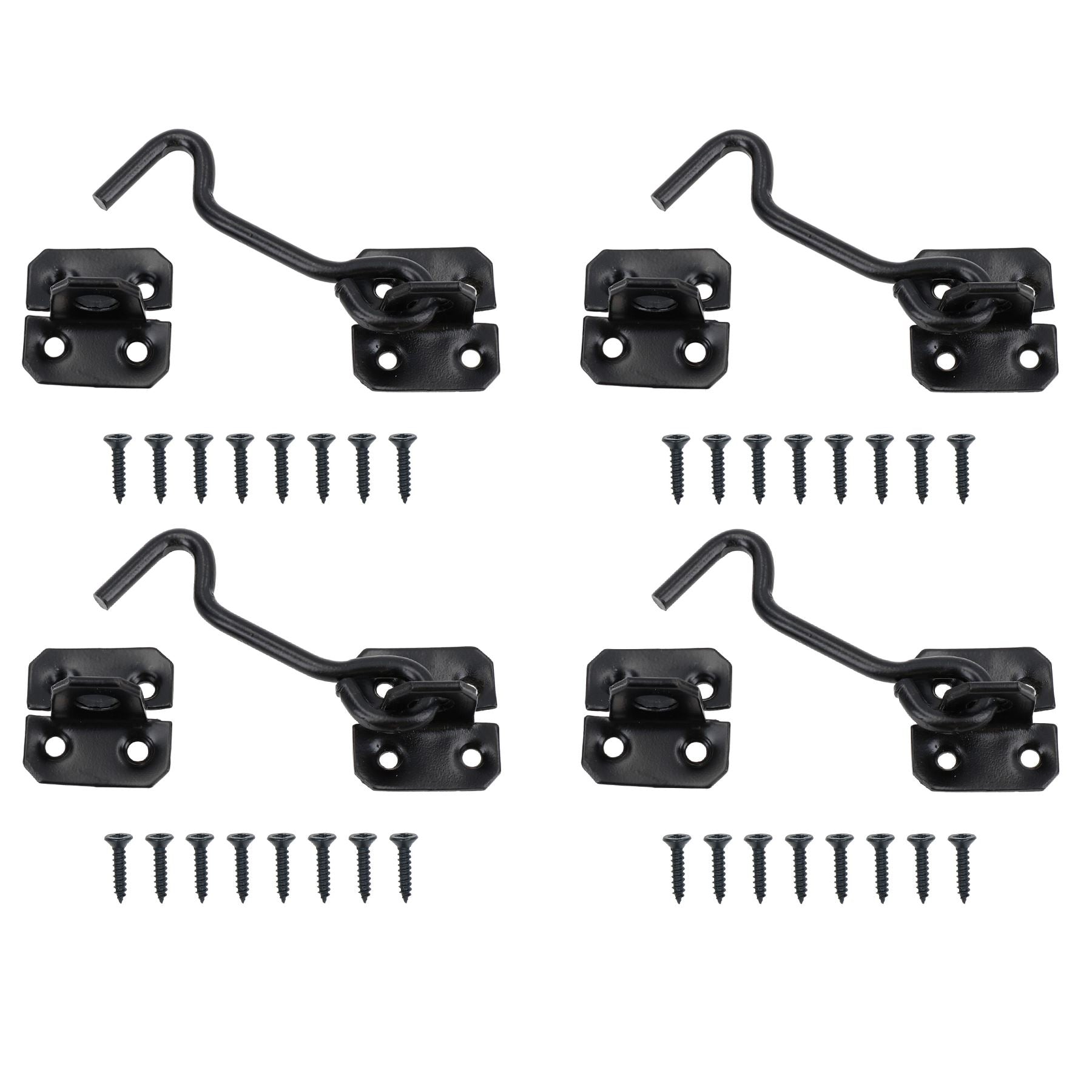 4” Cabin Hook Eye Latch Lock Catch Hold Back For Sheds Gates Hatches