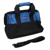 Tool Bag Storage Holder Carry Hard Base with Wide Mouth + Carry Handle Straps