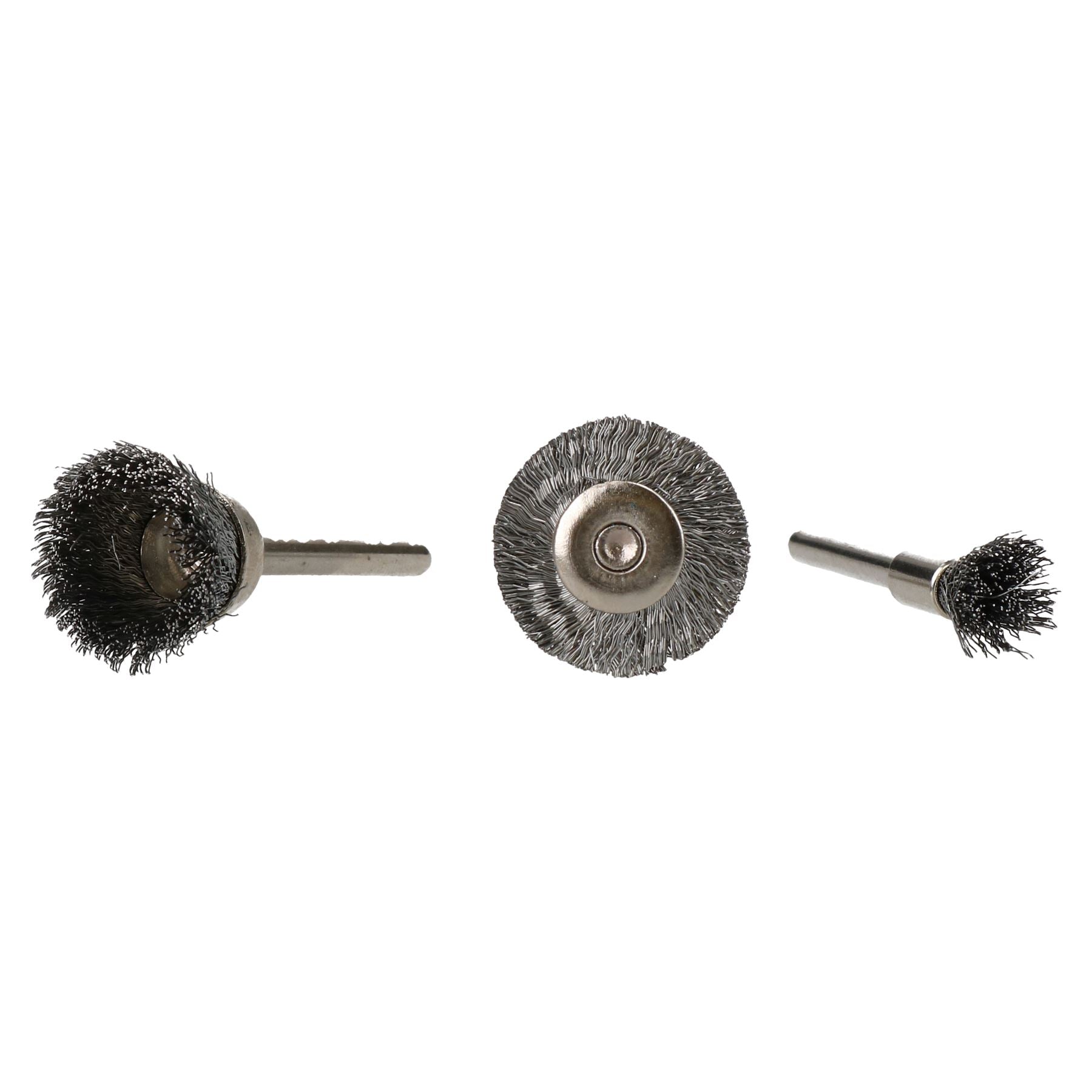 3pc Mini Rotary Steel Brush Metal Cleaning Polishing Set Suitable for Dremel