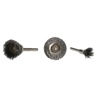 3pc Mini Rotary Steel Brush Metal Cleaning Polishing Set Suitable for Dremel