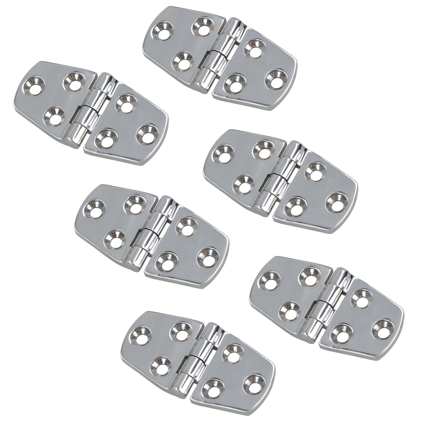 Polished Door Hinge Stainless Steel 76mm x 38mm 316 Marine Cabin Hatch