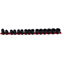 Metric Stubby 1/2" Drive Shallow Sockets With Hex Shank 10mm - 24mm 15pc Set