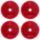 Red Round Circular Reflectors for Driveway Gate Fence Posts Trailer Rears