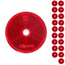 Red Round Circular Reflectors for Driveway Gate Fence Posts Trailer Rears