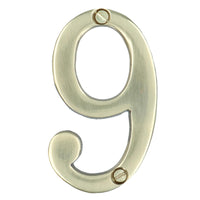 Brass House Numbers Numerals 0-9 Door Sign 70mm Plaque Street Letter Mail