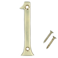 Brass House Numbers Numerals 0-9 Door Sign 70mm Plaque Street Letter Mail