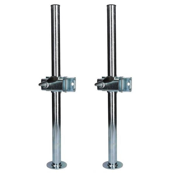 2 PACK 34mm Prop Drop Stand 600mm Long for Trailer Jockey Leg & Clamp