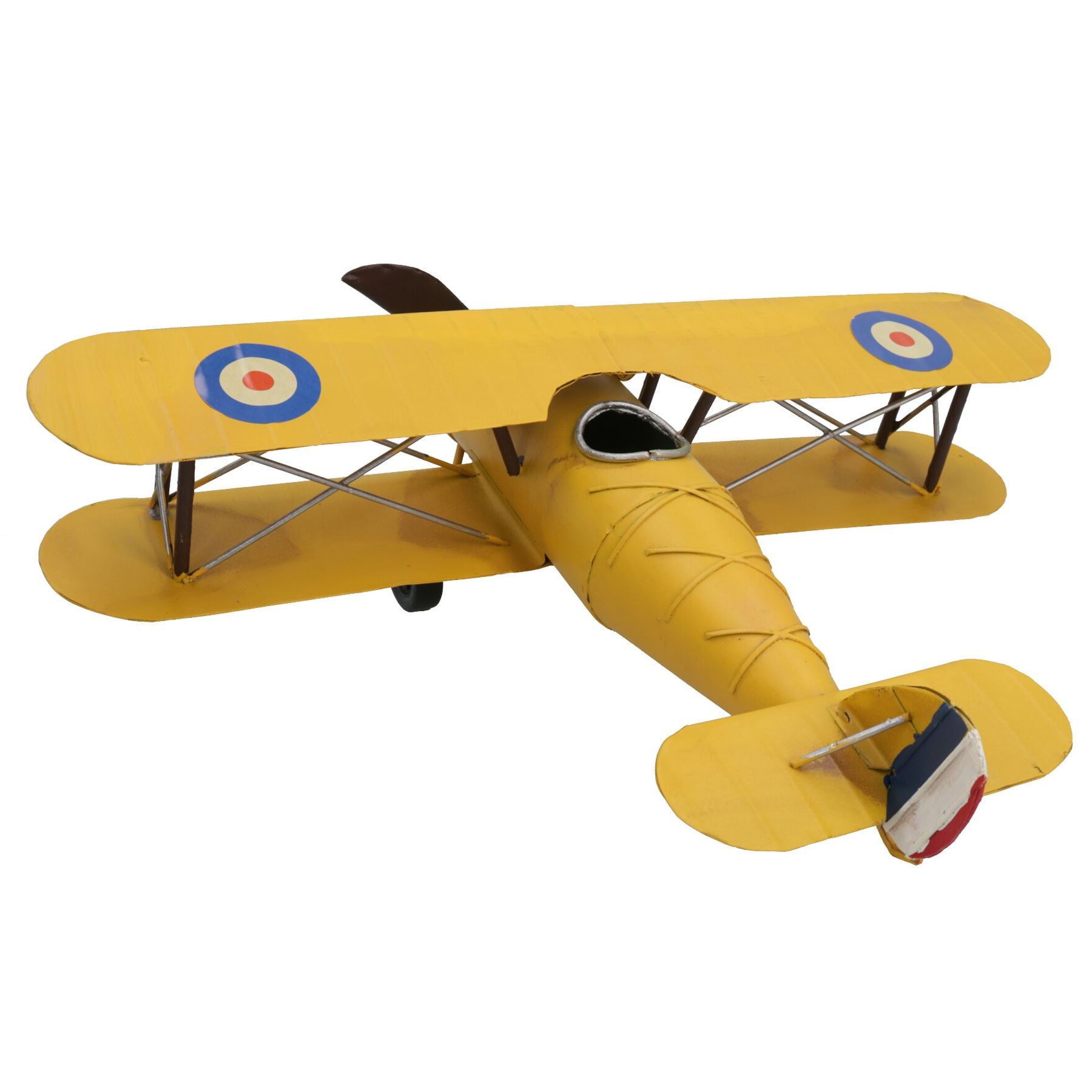 Quality Historical Metal Vintage British Biplane Metal Model Replica Ornament Gift