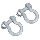 Galvanised Bow Shackle Safety Pin 3/4in (19mm) 4.75T to US Fed Spec