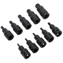 Male Tamper Proof Impact Impacted Torx Star Sockets TT10 – TT70 10pc Set