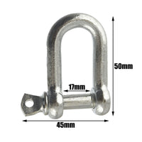 D Shackle Dee Link M6 - M12 Galvanised Steel Lifting Towing Rigging Pin Loop