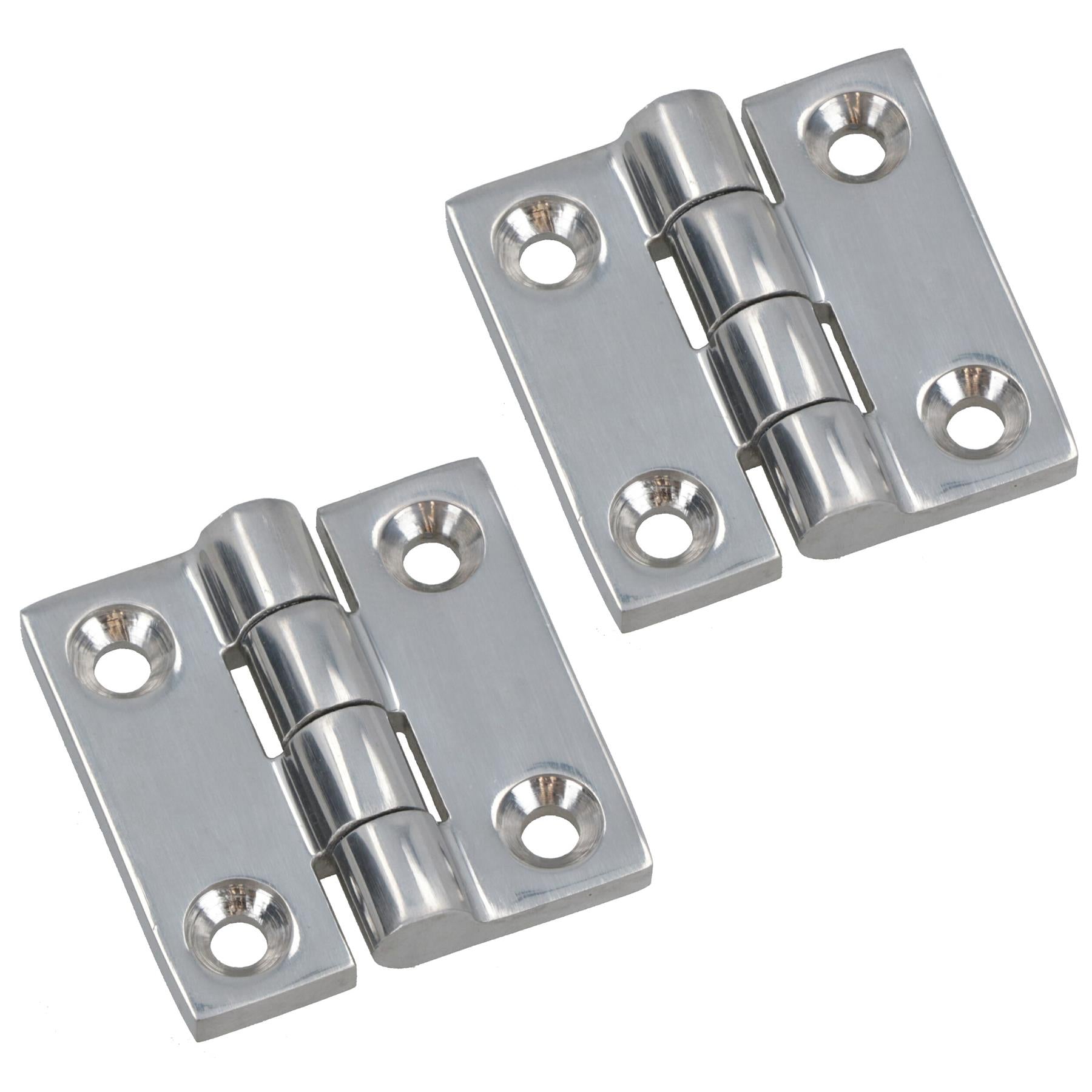 Polished Door Butt Hinge Stainless Steel 38mm x 38mm 316 Marine Cabin