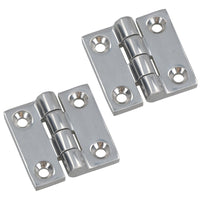 Polished Door Butt Hinge Stainless Steel 38mm x 38mm 316 Marine Cabin