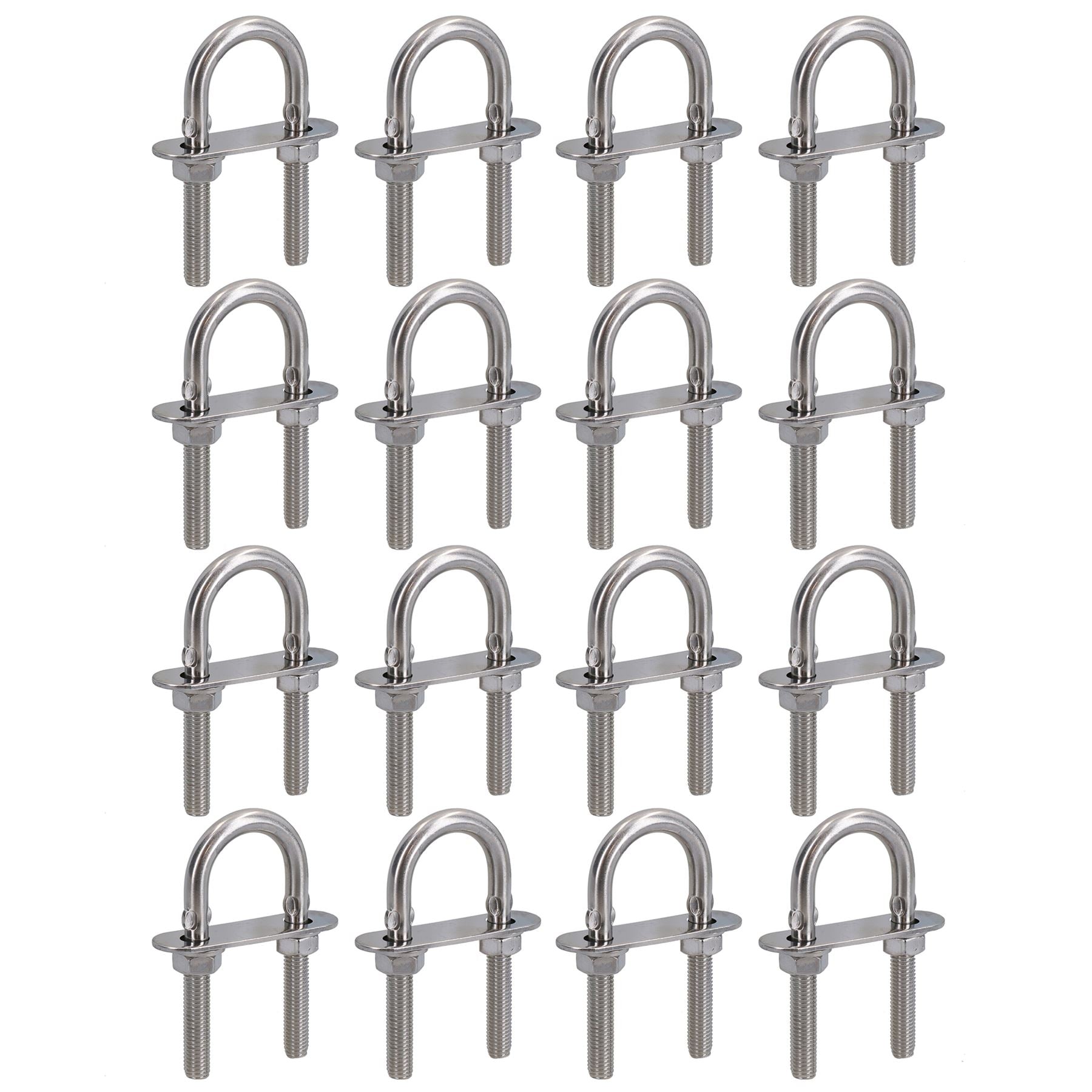 M8 28mm x 75mm U-Bolts / N-Bolts Stainless Steel Marine Grade Boat Trailer