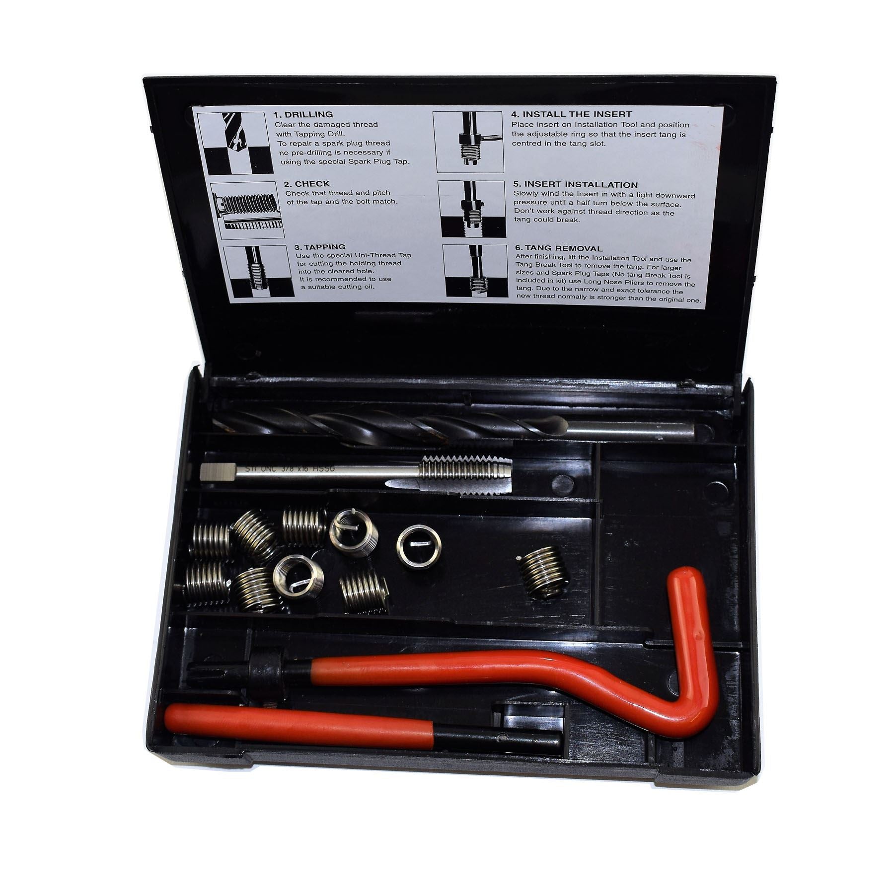 UNF/UNC Imperial Tap Repair Cutter Kit Helicoil Damaged Threads 14pc Kit
