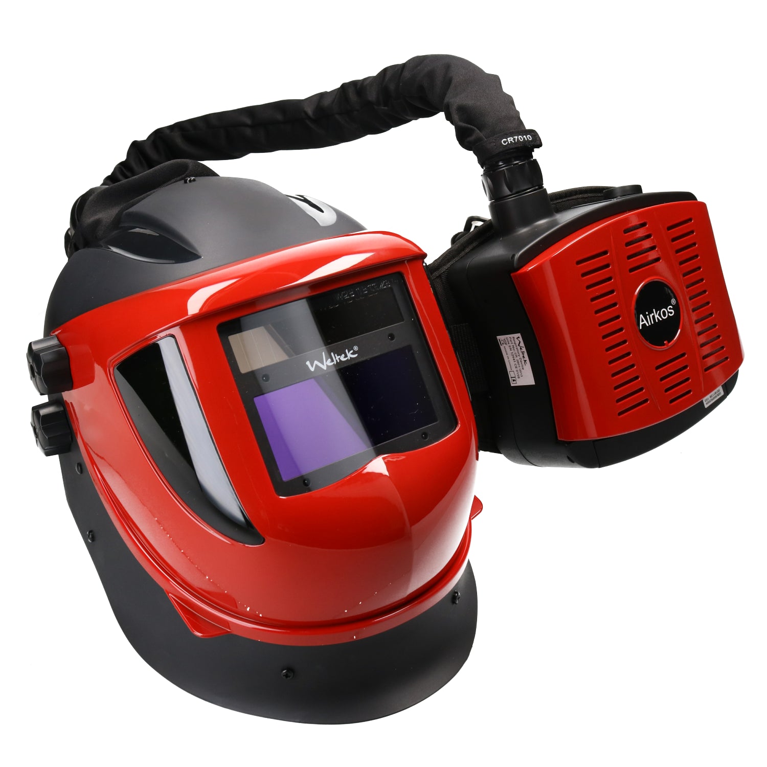 Airfed Auto Darkening Welding & Grinding Flip Mask Helmet System Weltek
